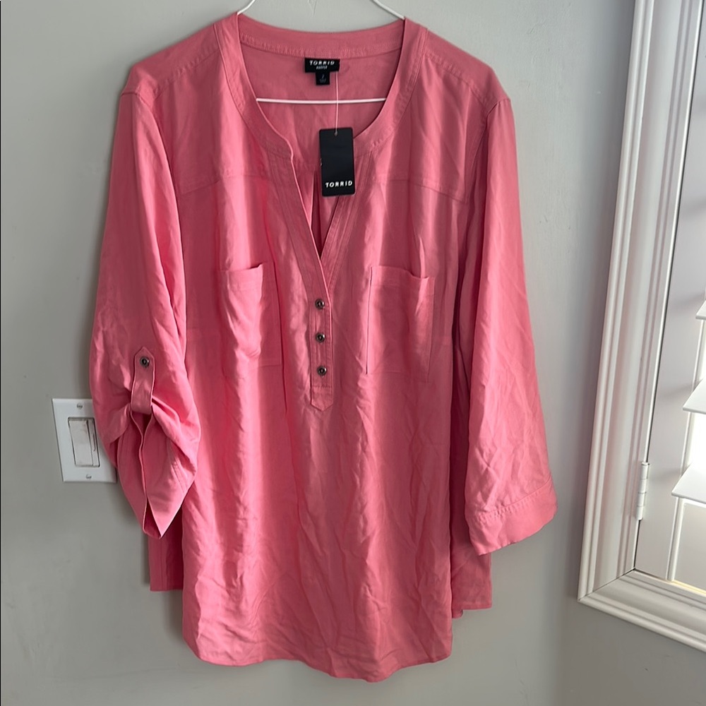 Torrid Harper Pink Blouse